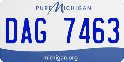 MI license plate DAG7463