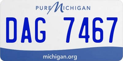 MI license plate DAG7467