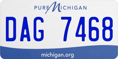 MI license plate DAG7468