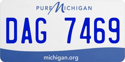 MI license plate DAG7469