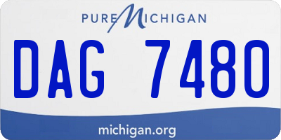 MI license plate DAG7480