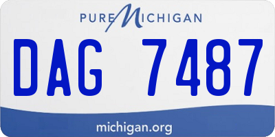 MI license plate DAG7487
