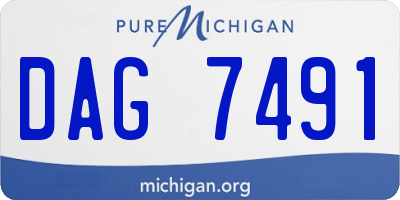 MI license plate DAG7491