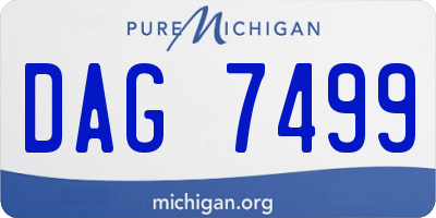 MI license plate DAG7499
