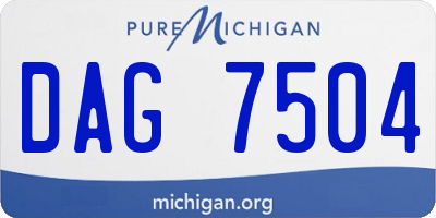 MI license plate DAG7504