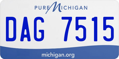 MI license plate DAG7515