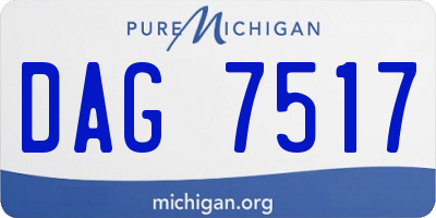 MI license plate DAG7517