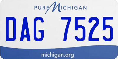 MI license plate DAG7525