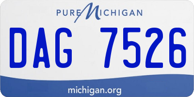 MI license plate DAG7526