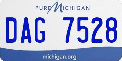 MI license plate DAG7528