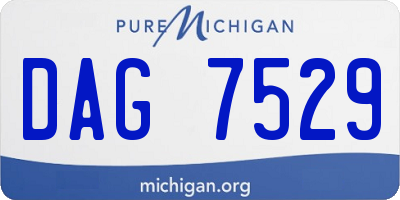 MI license plate DAG7529