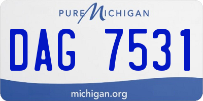 MI license plate DAG7531
