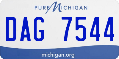 MI license plate DAG7544