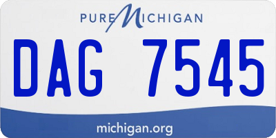 MI license plate DAG7545