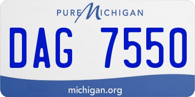 MI license plate DAG7550
