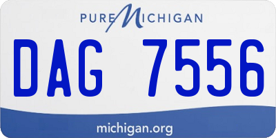 MI license plate DAG7556