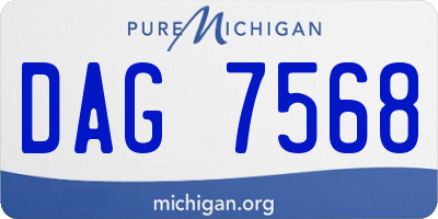 MI license plate DAG7568