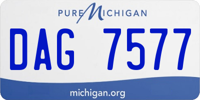 MI license plate DAG7577
