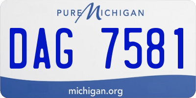 MI license plate DAG7581