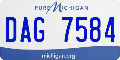 MI license plate DAG7584