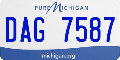 MI license plate DAG7587