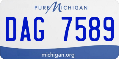 MI license plate DAG7589