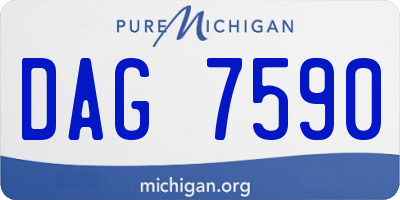 MI license plate DAG7590