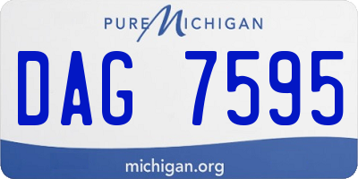 MI license plate DAG7595