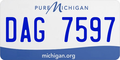 MI license plate DAG7597