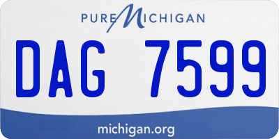 MI license plate DAG7599