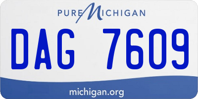 MI license plate DAG7609
