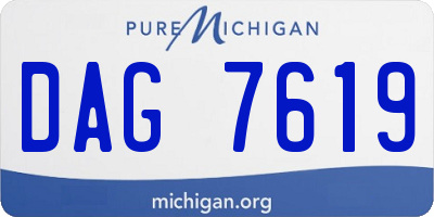 MI license plate DAG7619
