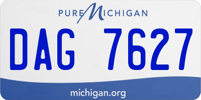 MI license plate DAG7627