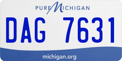 MI license plate DAG7631