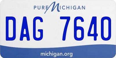 MI license plate DAG7640