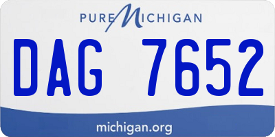 MI license plate DAG7652