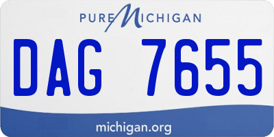 MI license plate DAG7655