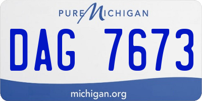 MI license plate DAG7673