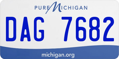 MI license plate DAG7682