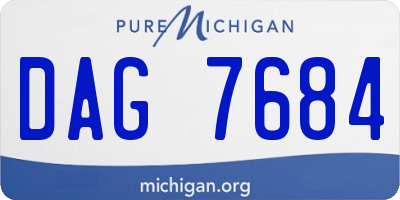 MI license plate DAG7684