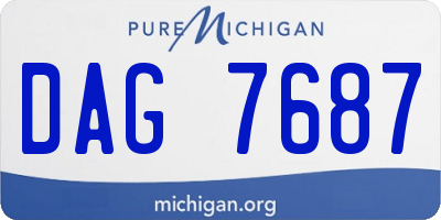 MI license plate DAG7687