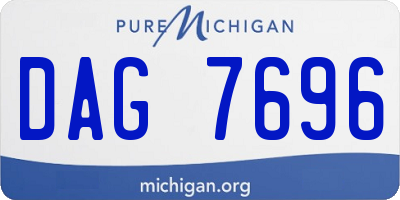MI license plate DAG7696