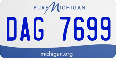 MI license plate DAG7699