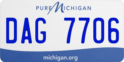 MI license plate DAG7706