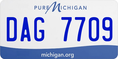 MI license plate DAG7709