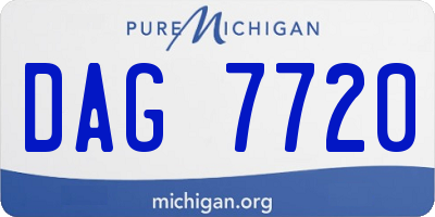 MI license plate DAG7720