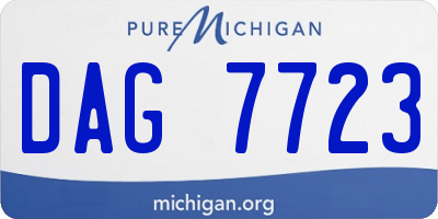 MI license plate DAG7723