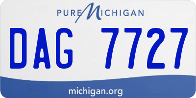 MI license plate DAG7727