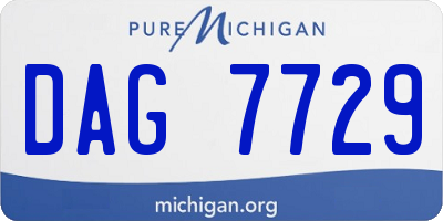 MI license plate DAG7729
