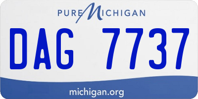 MI license plate DAG7737